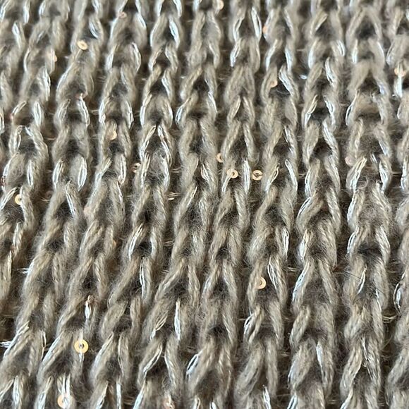 Renee’s NYC Accessories Sequin Beige Loose Knit Eternity Long Scarf - Picture 8 of 8